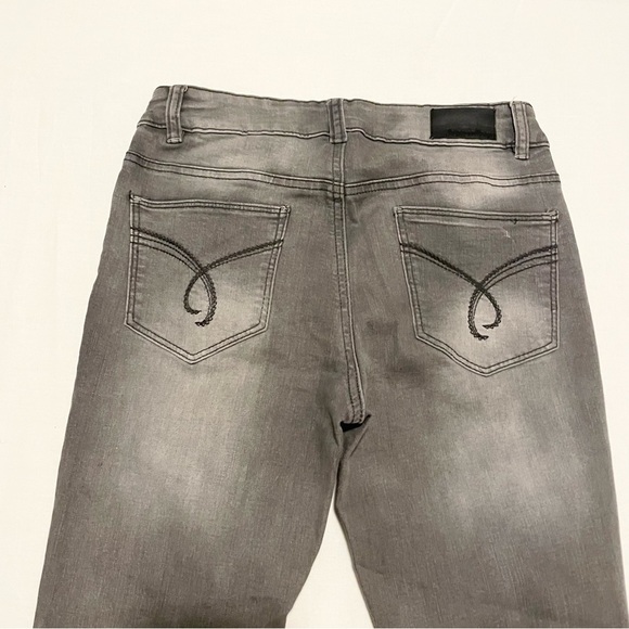 Jeaniologie Women Size 6 High Rise Skinny Jeans Distressed - Picture 12 of 16